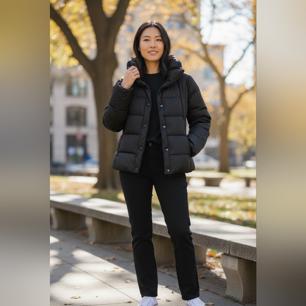 Anne Klein Black Puffer Jacket